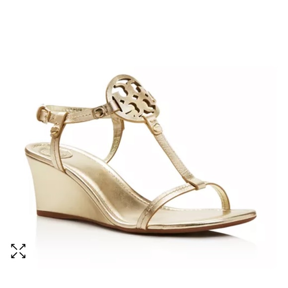 Tory Burch Shoes - Tory Burch Women's Miller T Strap Wedge Sandals Size 9